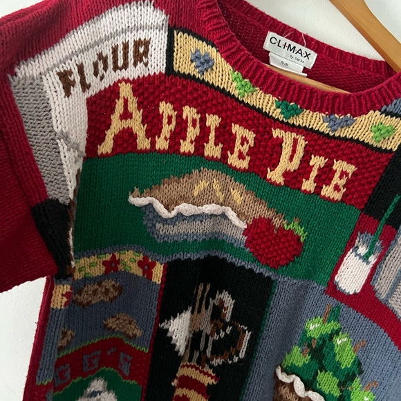 Vintage Cotton Blend Apple Pie Sweater - Picture 2 of 16